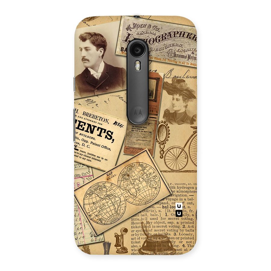 Vintage Memories Back Case for Moto G Turbo