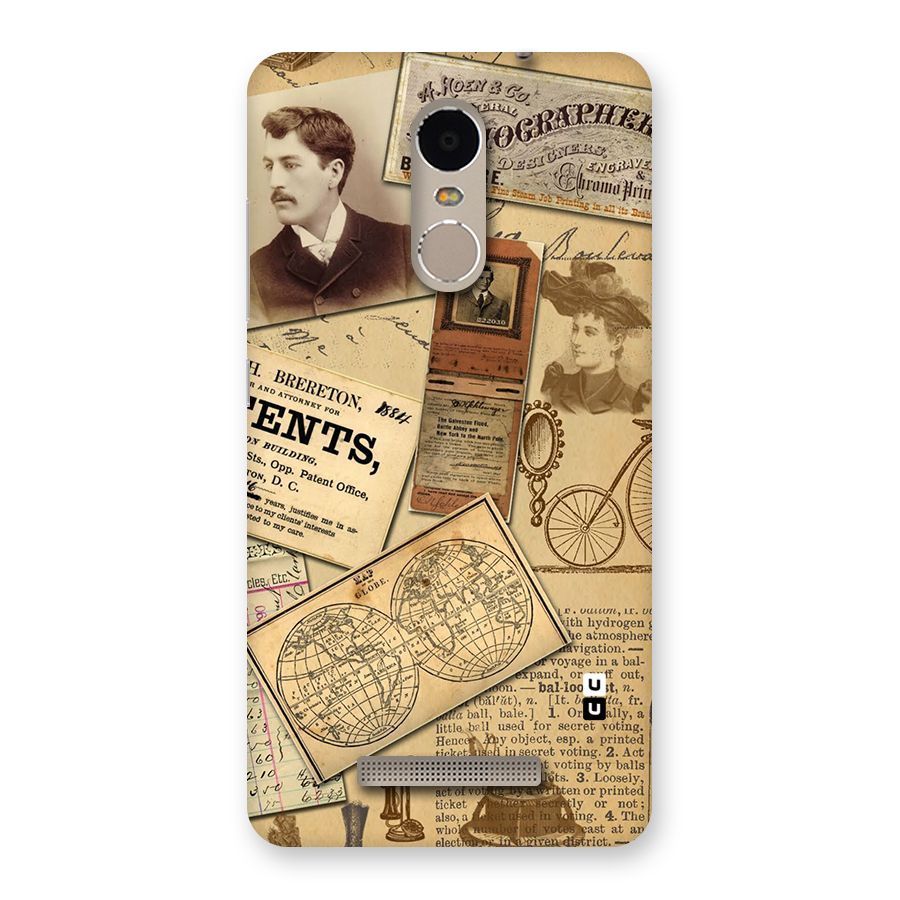Vintage Memories Back Case for Xiaomi Redmi Note 3