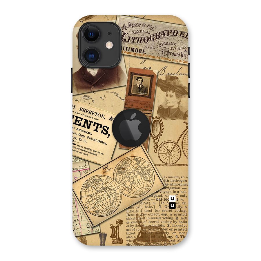 Vintage Memories Back Case for iPhone 11 Logo Cut