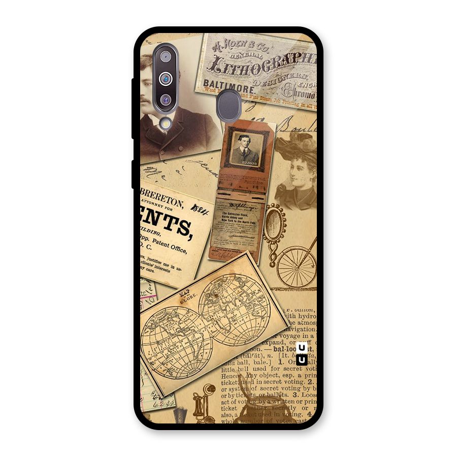 Vintage Memories Glass Back Case for Galaxy M30