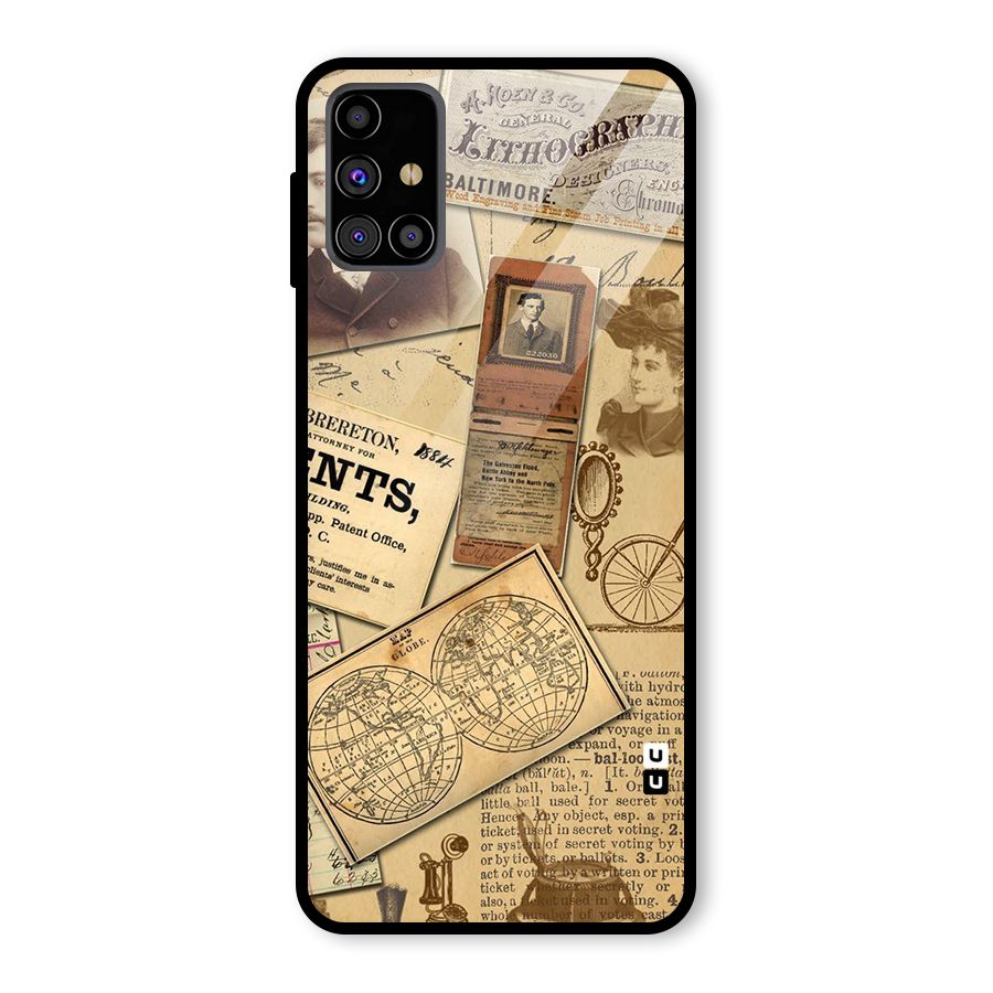 Vintage Memories Glass Back Case for Galaxy M31s