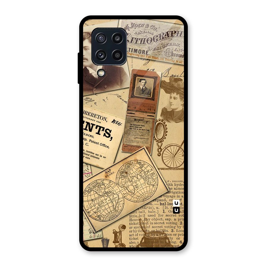 Vintage Memories Glass Back Case for Galaxy M32