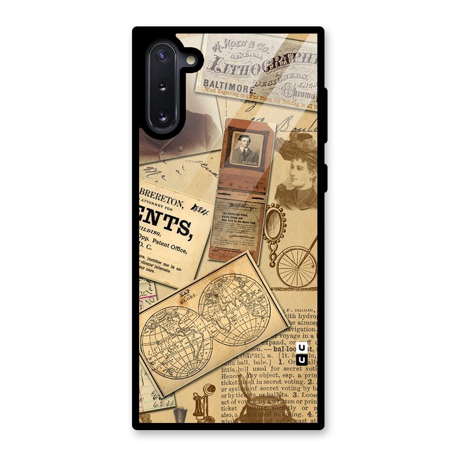 Vintage Memories Glass Back Case for Galaxy Note 10