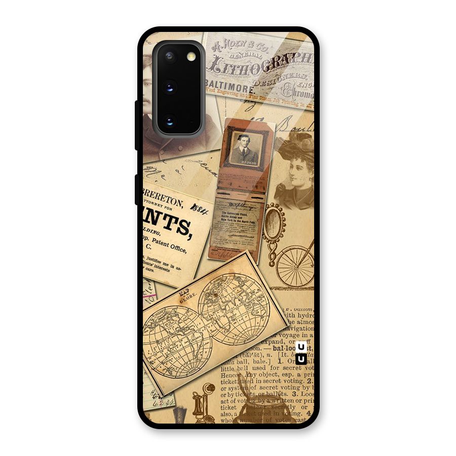 Vintage Memories Glass Back Case for Galaxy S20