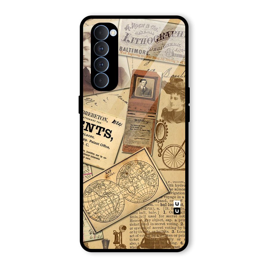 Vintage Memories Glass Back Case for Oppo Reno4 Pro