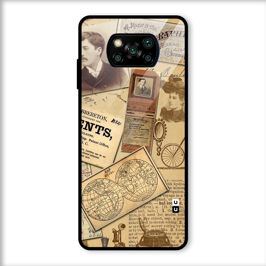 Vintage Memories Glass Back Case for Poco X3