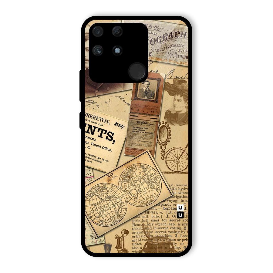Vintage Memories Glass Back Case for Realme Narzo 50A
