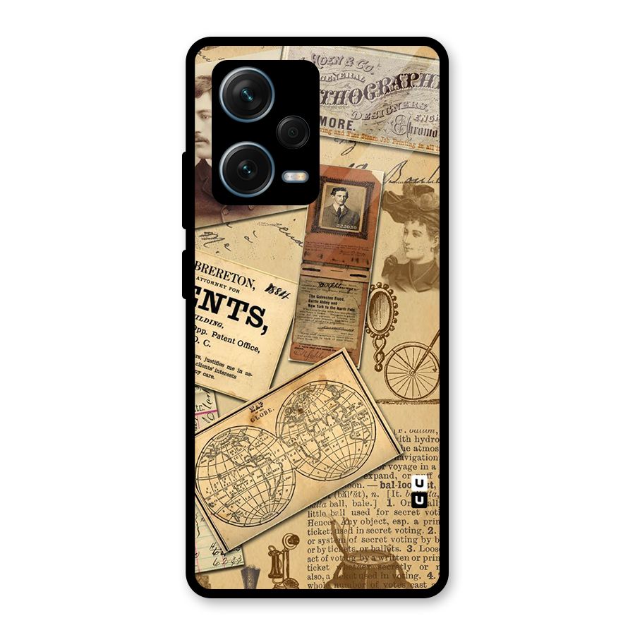 Vintage Memories Glass Back Case for Redmi Note 12 Pro Plus 5G