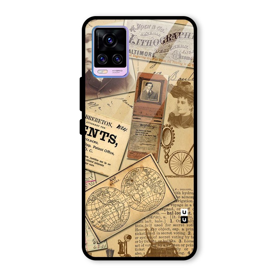 Vintage Memories Glass Back Case for Vivo V20 Pro