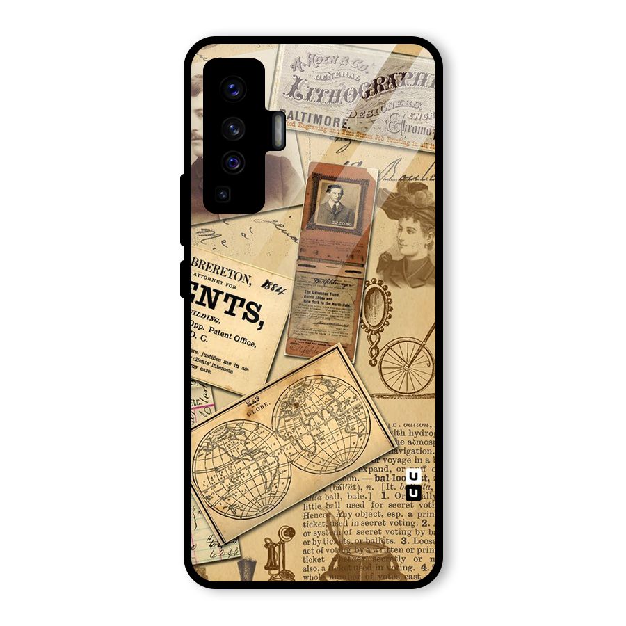 Vintage Memories Glass Back Case for Vivo X50
