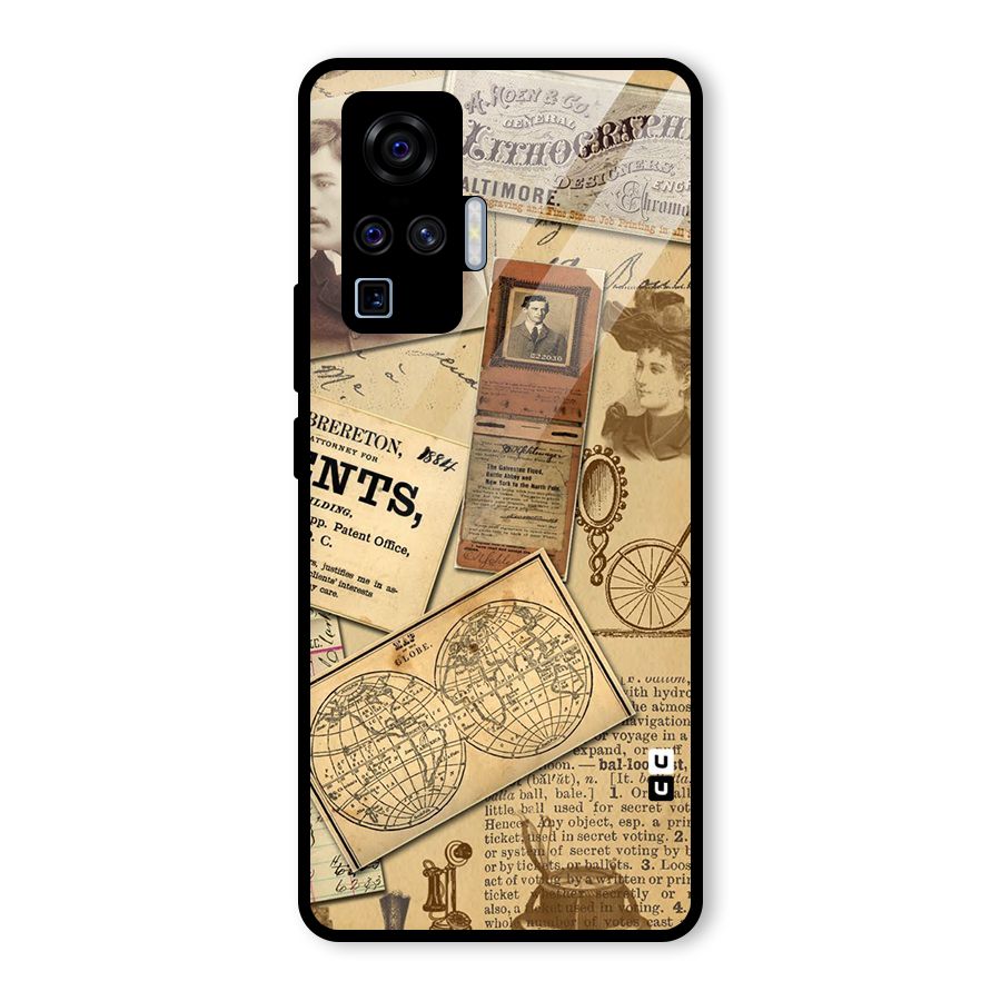 Vintage Memories Glass Back Case for Vivo X50 Pro