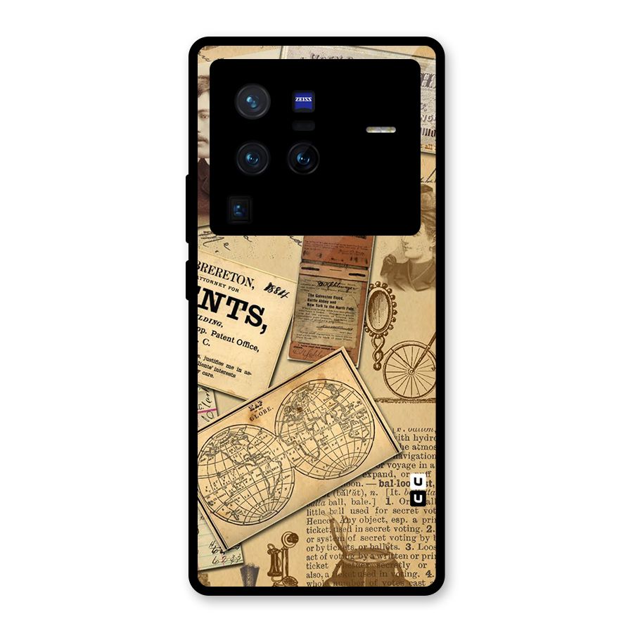 Vintage Memories Glass Back Case for Vivo X80 Pro