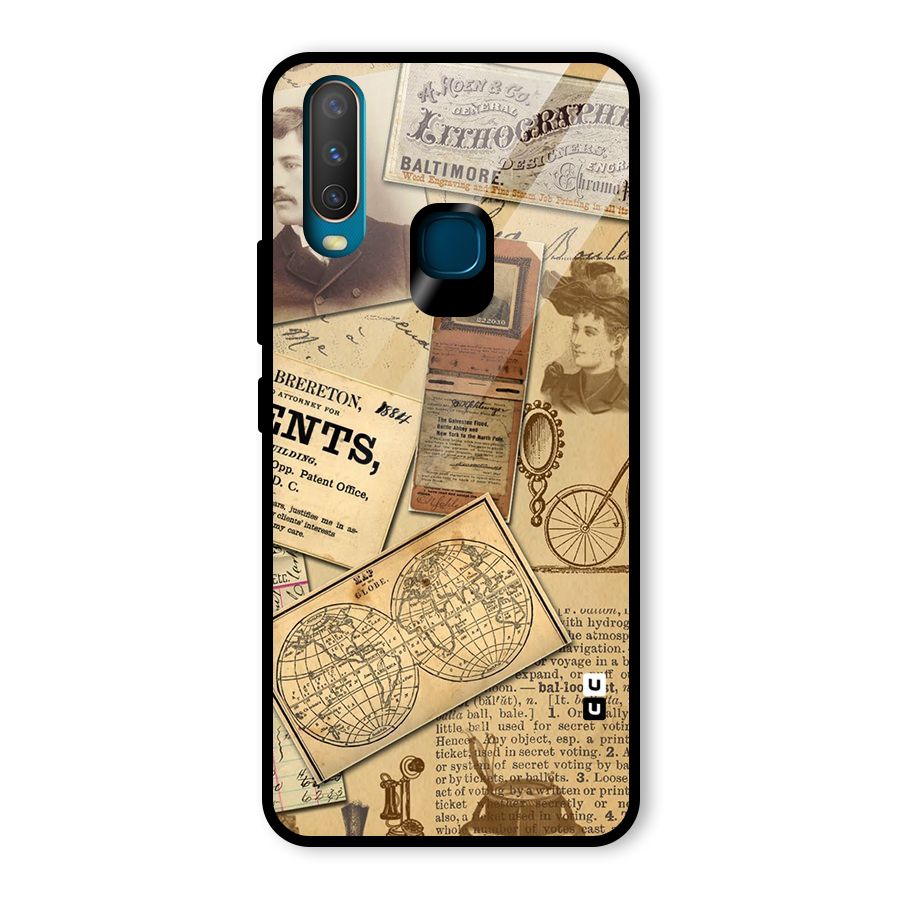 Vintage Memories Glass Back Case for Vivo Y17