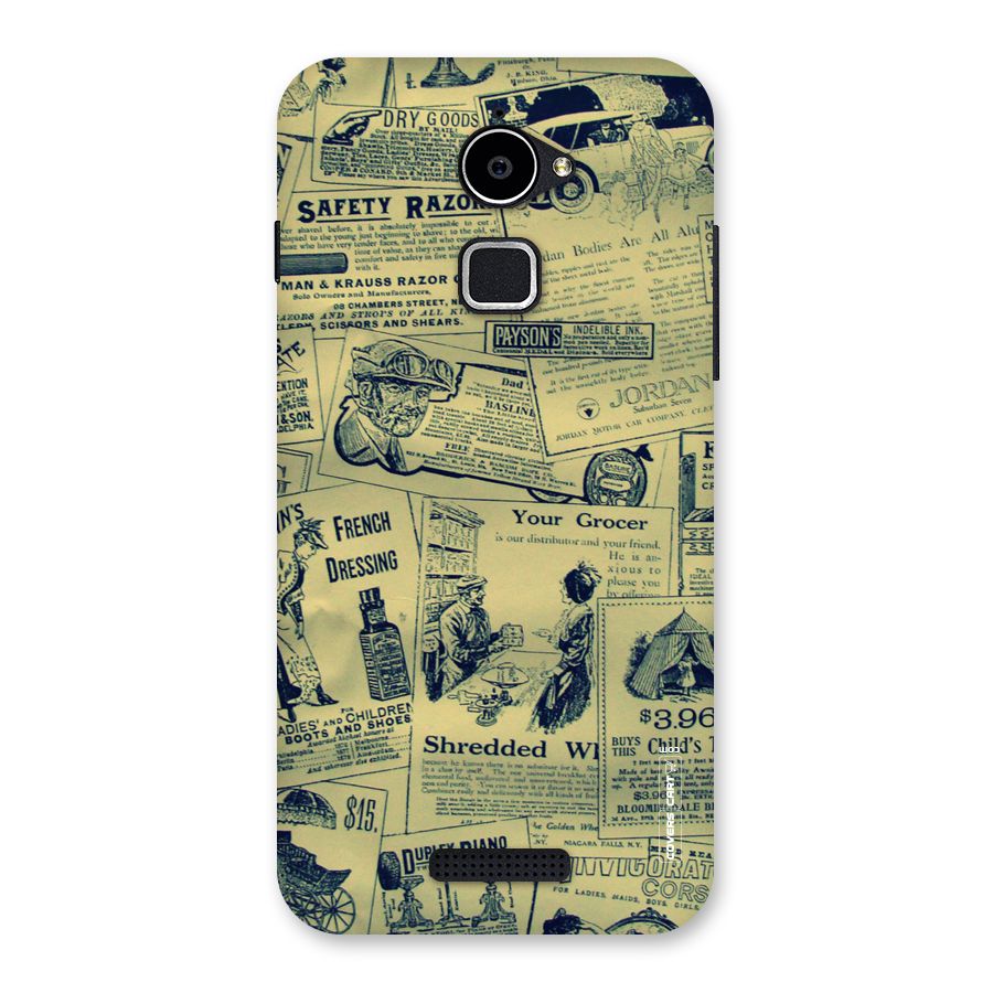 Vintage Newspaper Cutouts Back Case for Coolpad Note 3 Lite