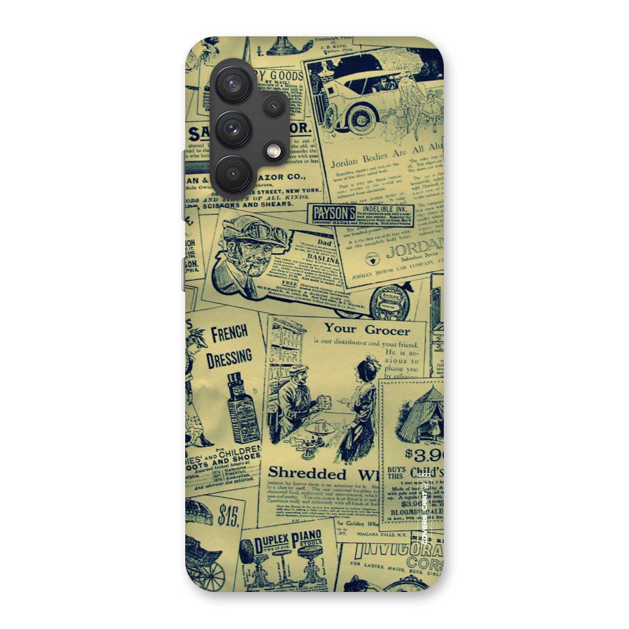 Vintage Newspaper Cutouts Back Case for Galaxy A32