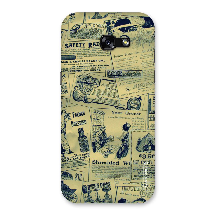 Vintage Newspaper Cutouts Back Case for Galaxy A5 2017