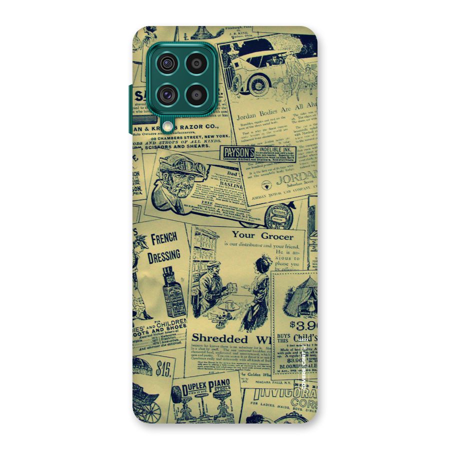 Vintage Newspaper Cutouts Back Case for Galaxy F62