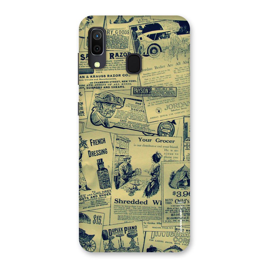Vintage Newspaper Cutouts Back Case for Galaxy M10s