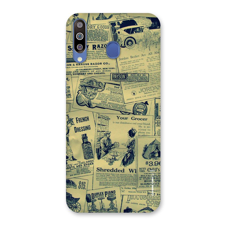 Vintage Newspaper Cutouts Back Case for Galaxy M30