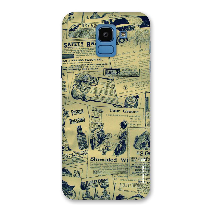 Vintage Newspaper Cutouts Back Case for Galaxy On6
