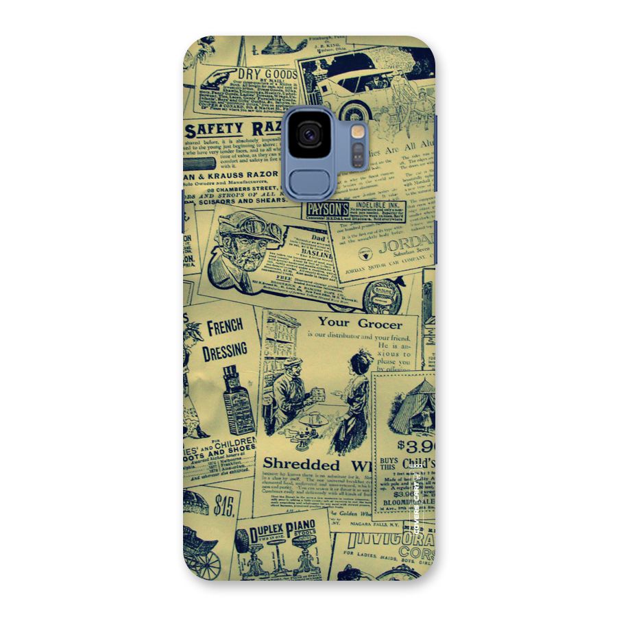 Vintage Newspaper Cutouts Back Case for Galaxy S9