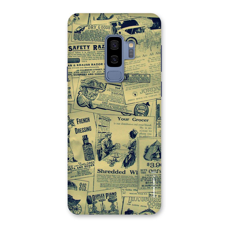 Vintage Newspaper Cutouts Back Case for Galaxy S9 Plus