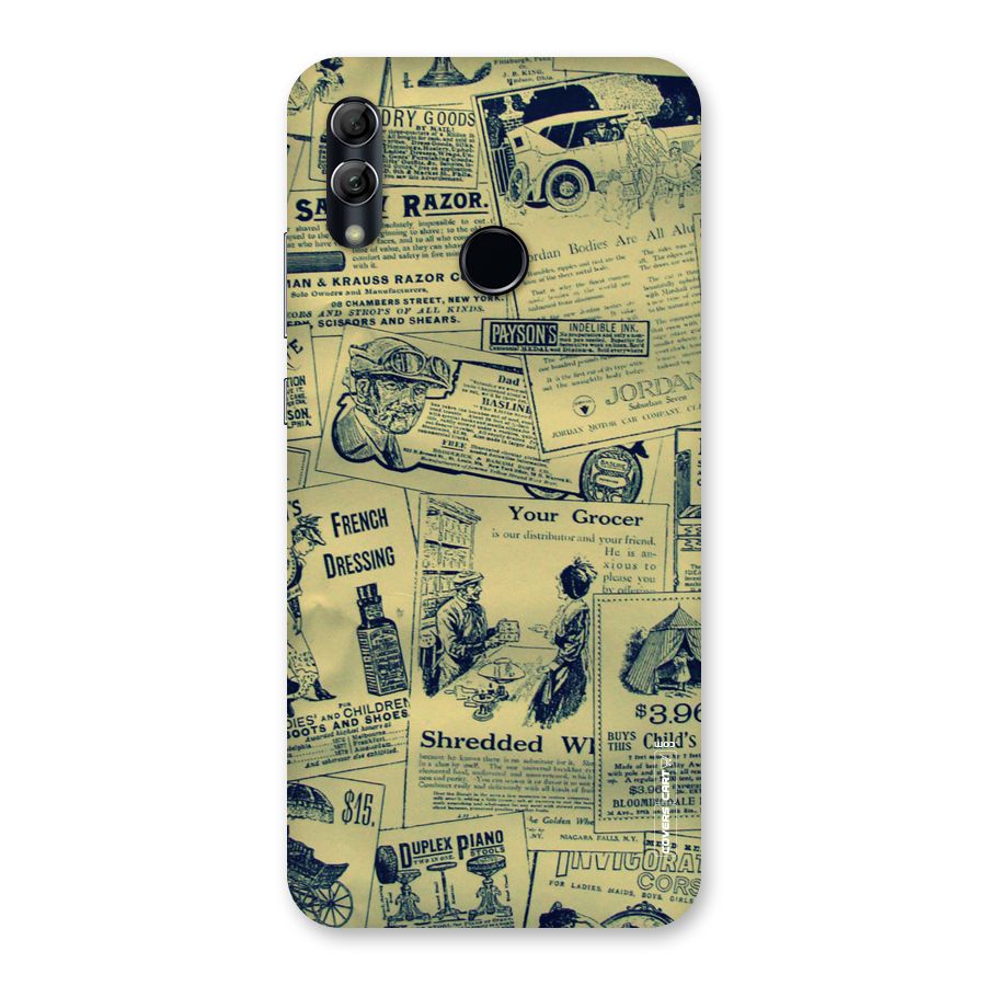 Vintage Newspaper Cutouts Back Case for Honor 10 Lite