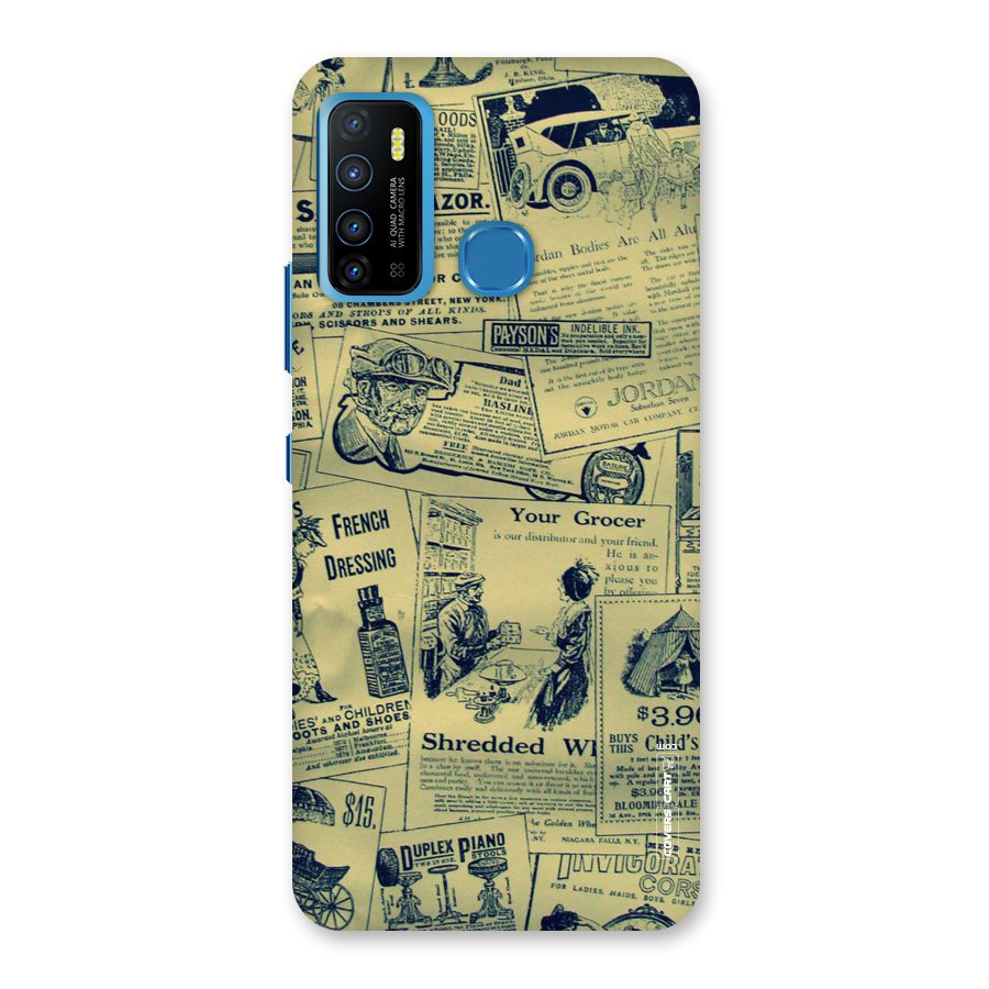 Vintage Newspaper Cutouts Back Case for Infinix Hot 9