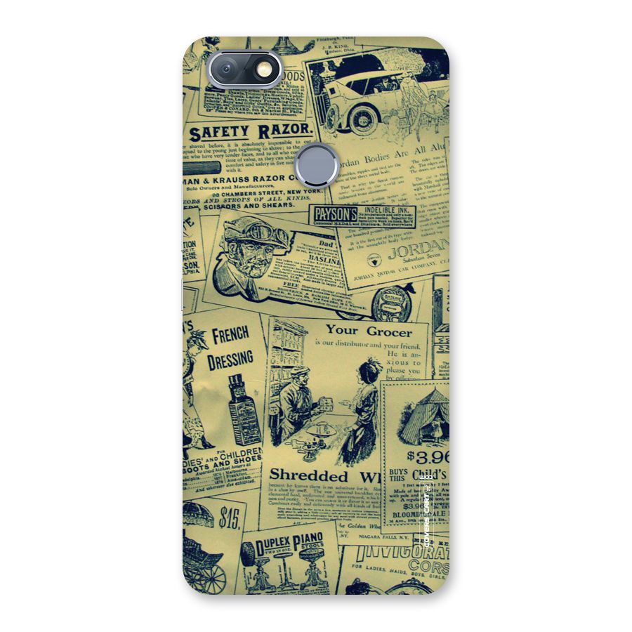 Vintage Newspaper Cutouts Back Case for Infinix Note 5