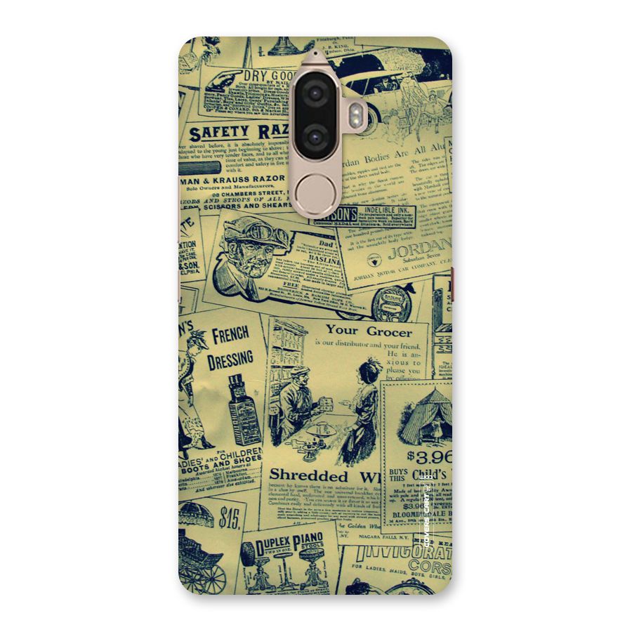 Vintage Newspaper Cutouts Back Case for Lenovo K8 Note
