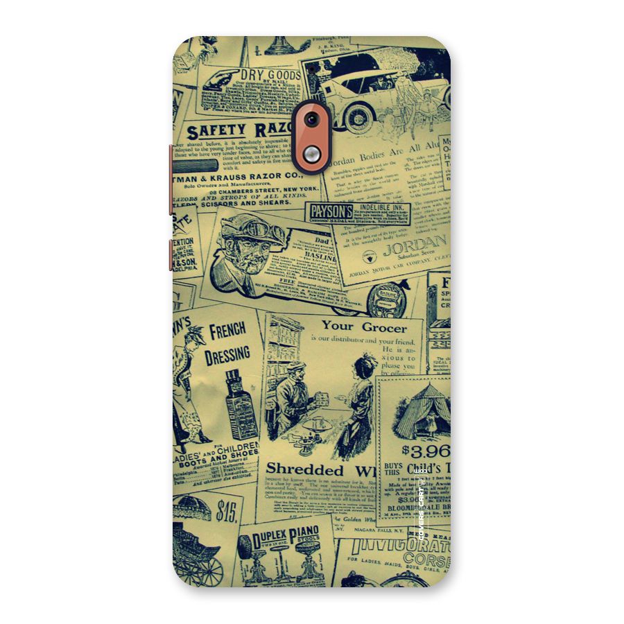 Vintage Newspaper Cutouts Back Case for Nokia 2.1