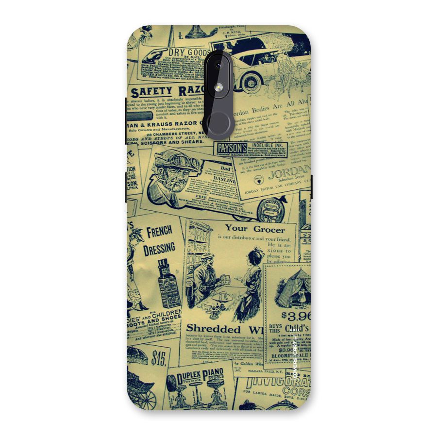 Vintage Newspaper Cutouts Back Case for Nokia 3.2