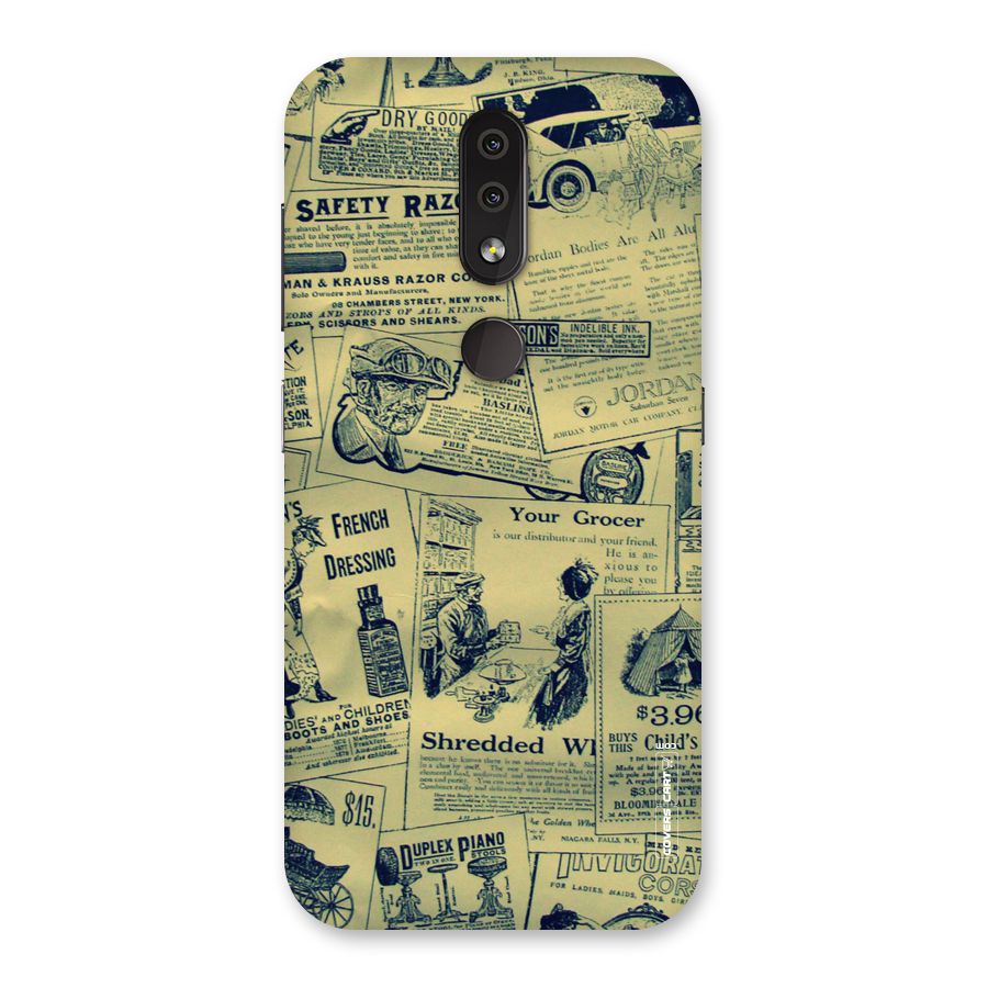 Vintage Newspaper Cutouts Back Case for Nokia 4.2