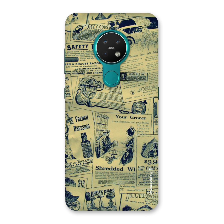 Vintage Newspaper Cutouts Back Case for Nokia 7.2