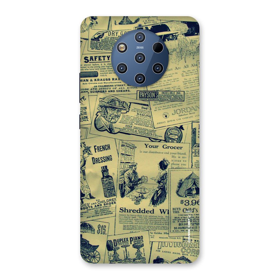 Vintage Newspaper Cutouts Back Case for Nokia 9 PureView