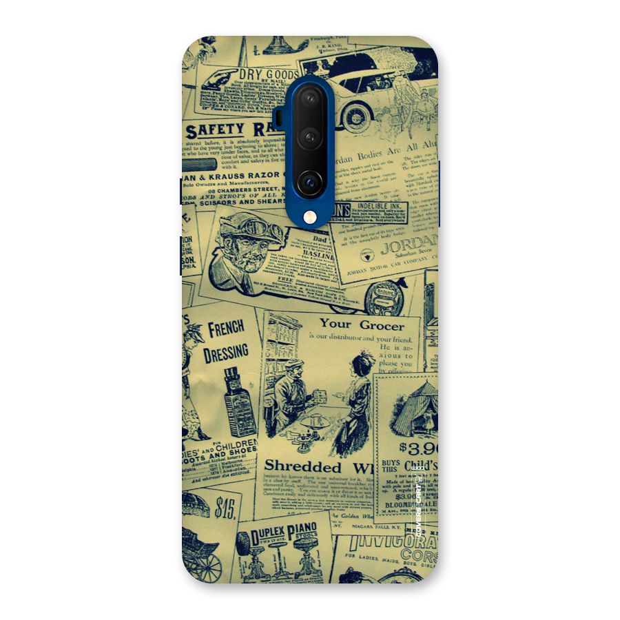 Vintage Newspaper Cutouts Back Case for OnePlus 7T Pro