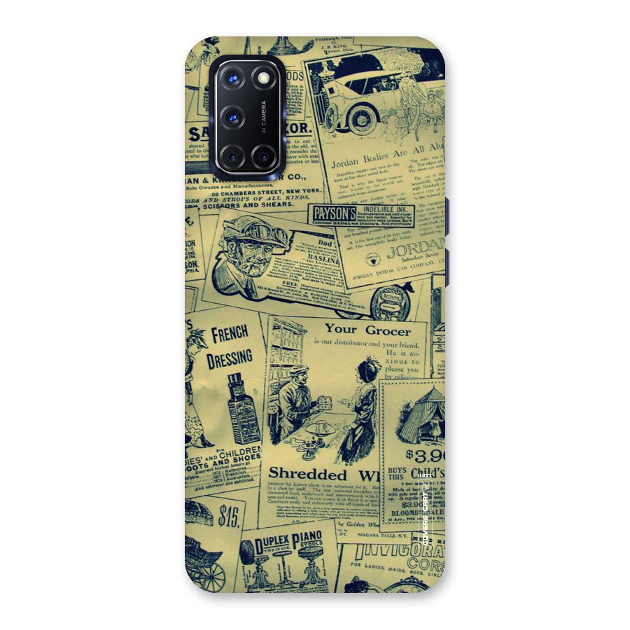Vintage Newspaper Cutouts Back Case for Oppo A52