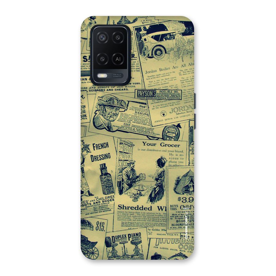 Vintage Newspaper Cutouts Back Case for Oppo A54