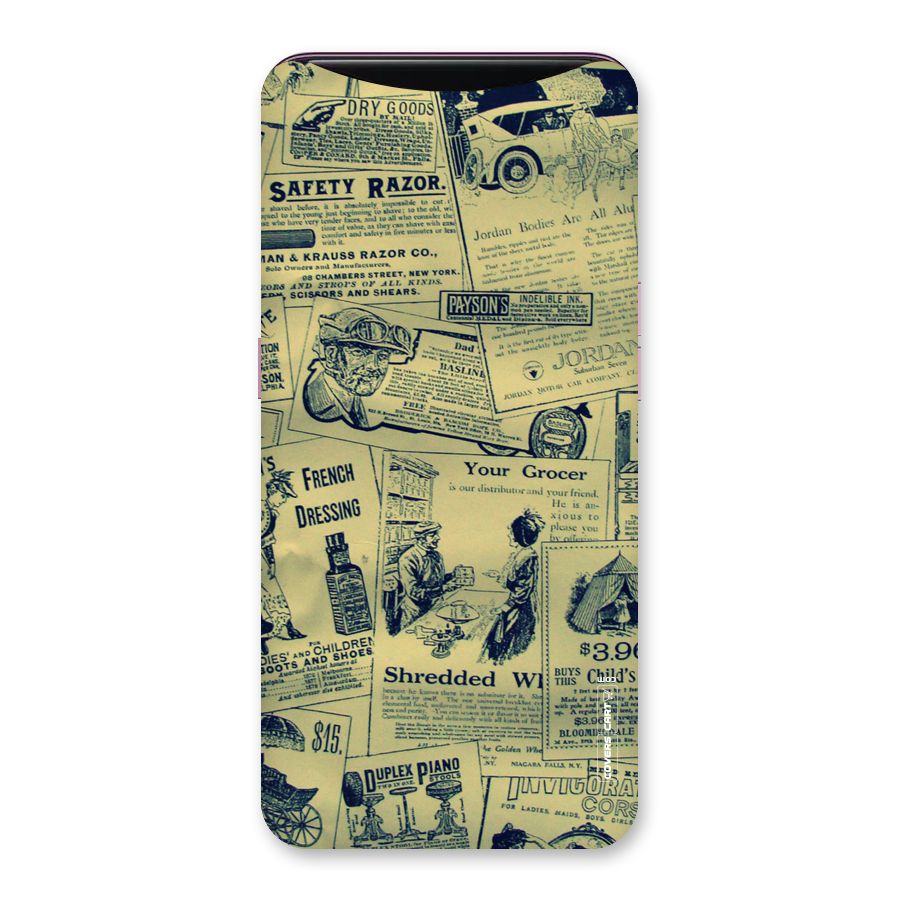 Vintage Newspaper Cutouts Back Case for Oppo Find X