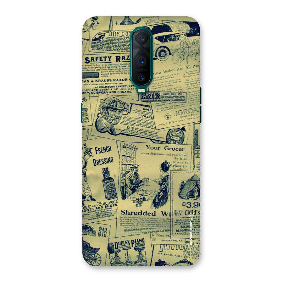 Vintage Newspaper Cutouts Back Case for Oppo R17 Pro