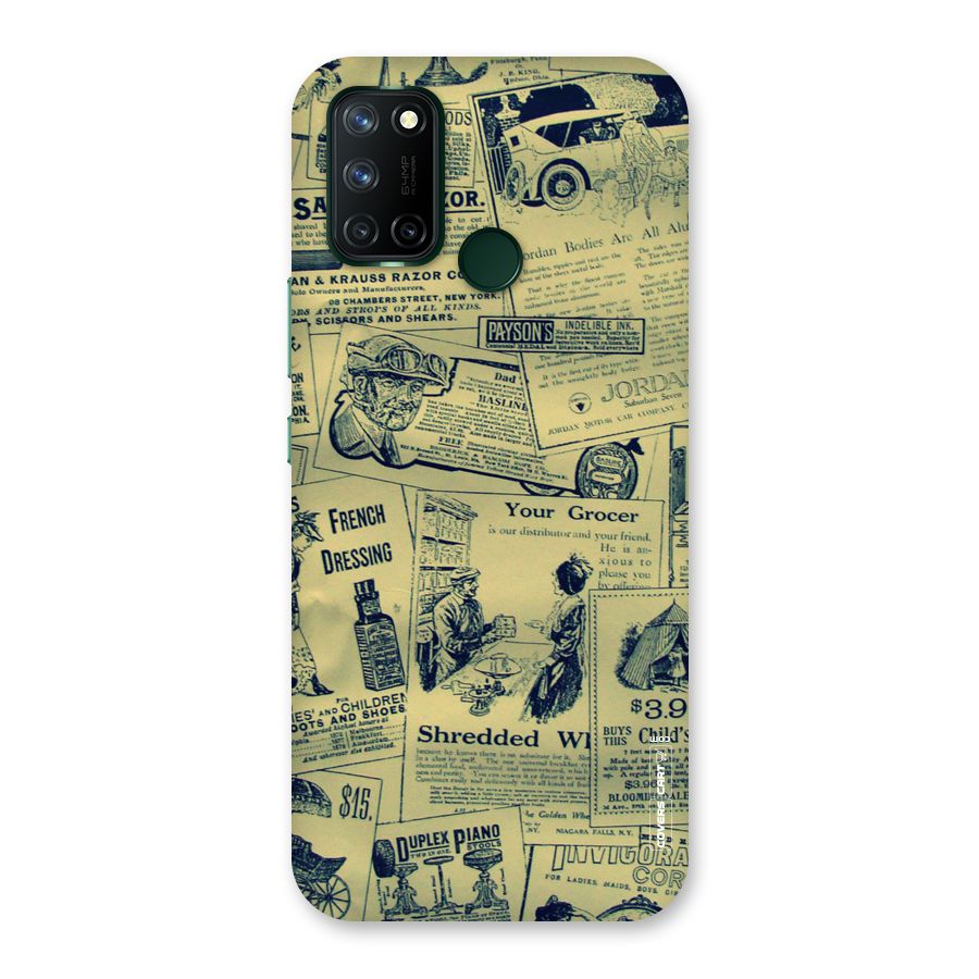Vintage Newspaper Cutouts Back Case for Realme 7i