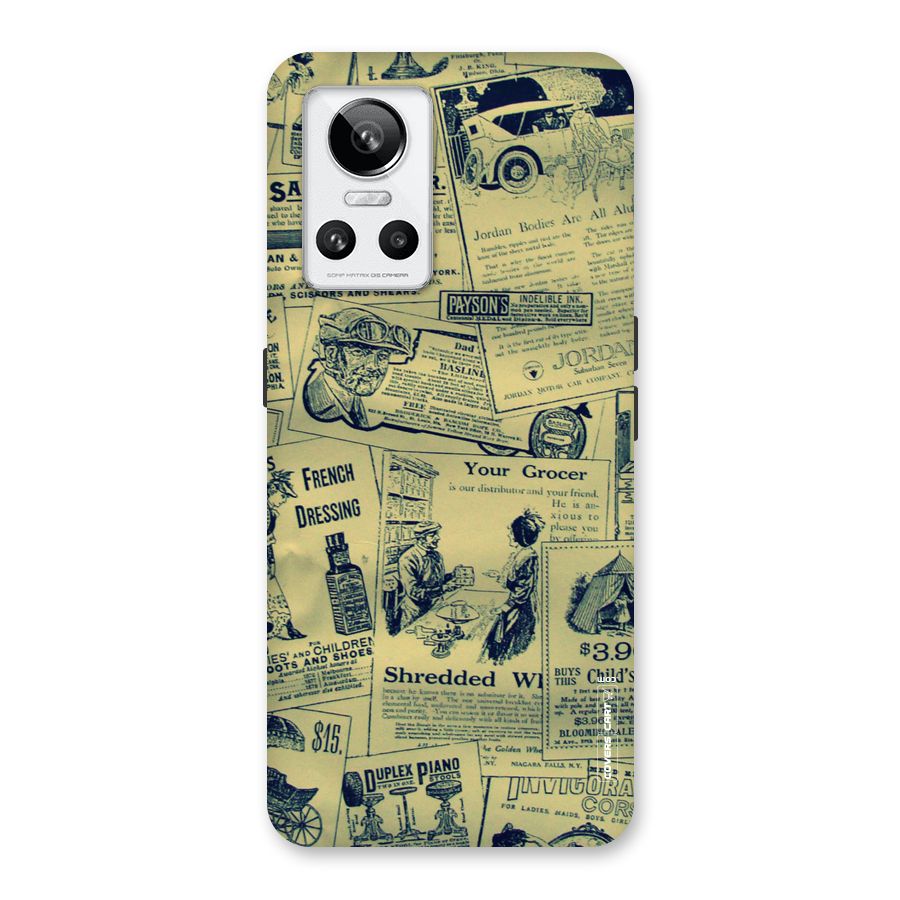 Vintage Newspaper Cutouts Back Case for Realme GT Neo 3