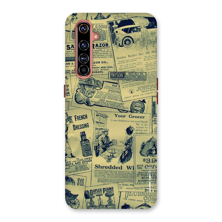Vintage Newspaper Cutouts Back Case for Realme X50 Pro