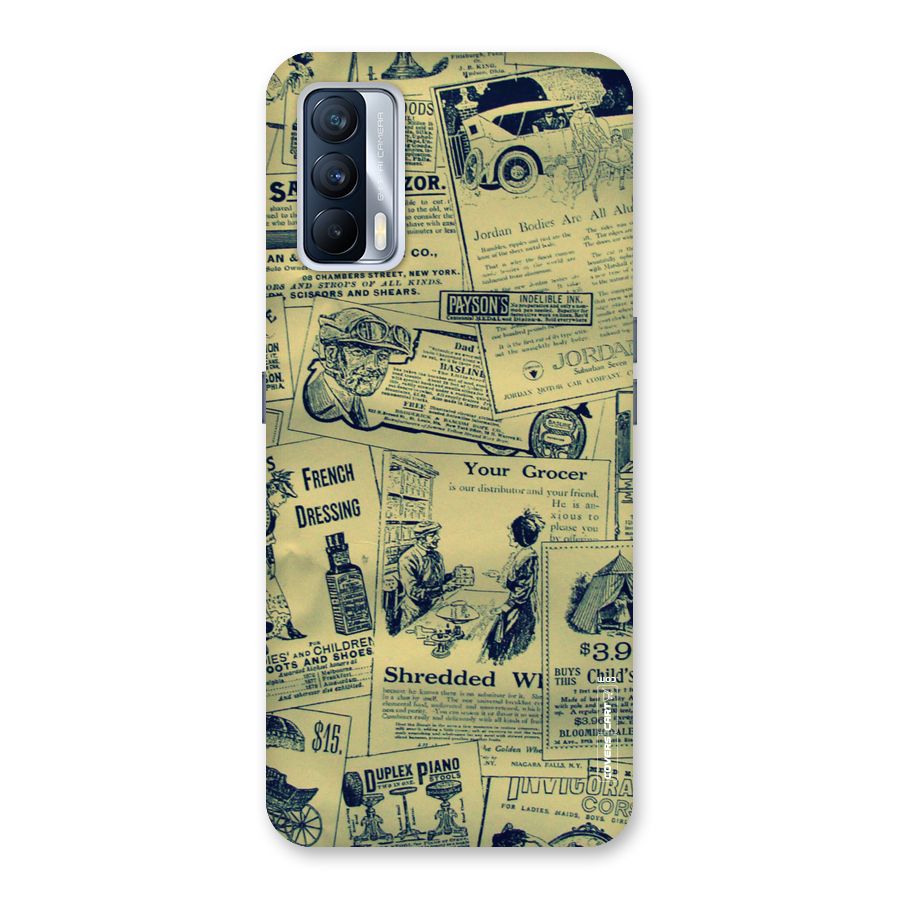 Vintage Newspaper Cutouts Back Case for Realme X7