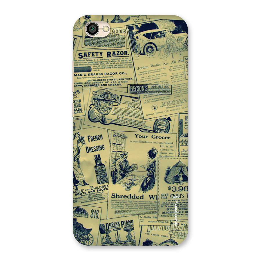 Vintage Newspaper Cutouts Back Case for Redmi Y1 Lite