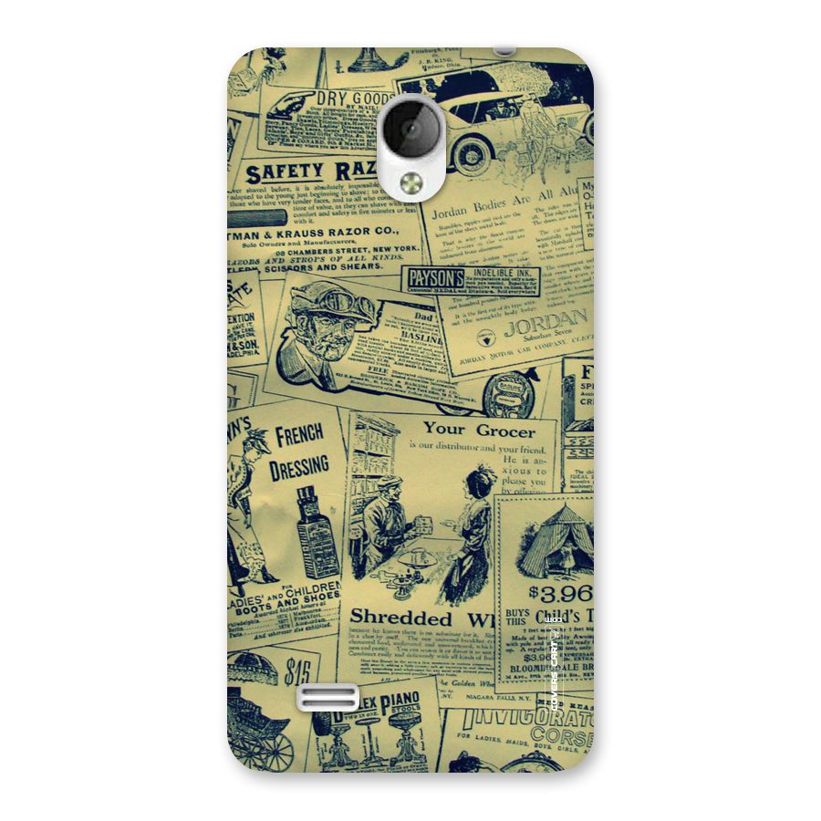 Vintage Newspaper Cutouts Back Case for Vivo Y21