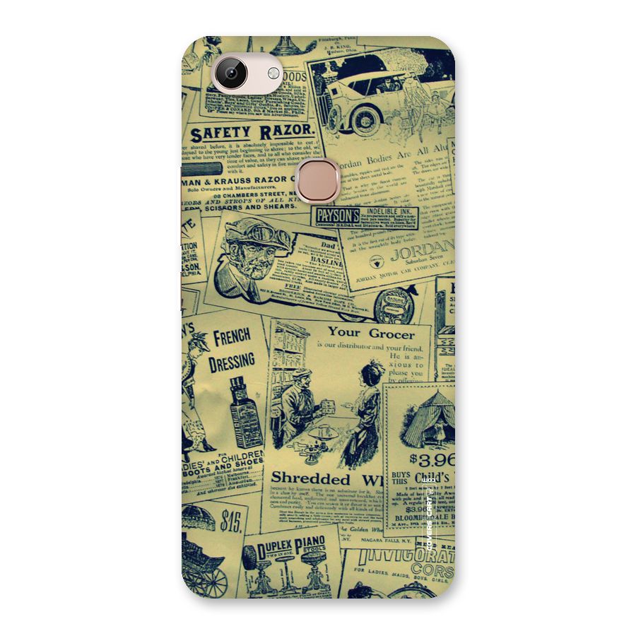Vintage Newspaper Cutouts Back Case for Vivo Y83