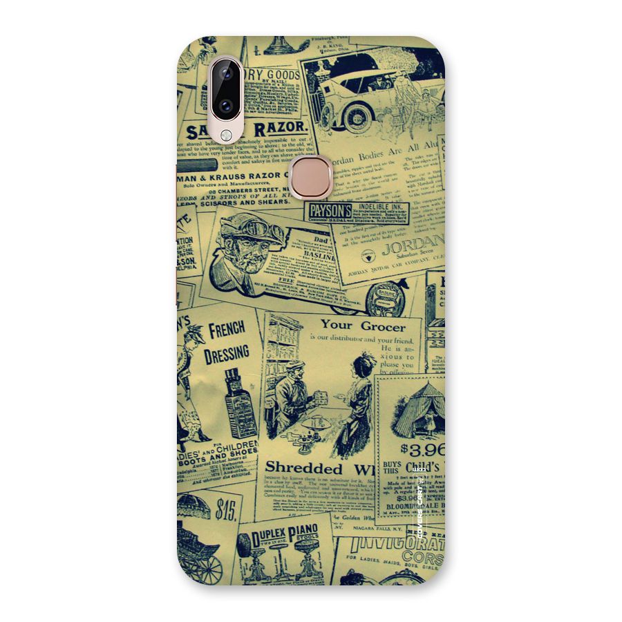 Vintage Newspaper Cutouts Back Case for Vivo Y83 Pro