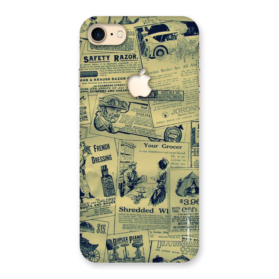 Vintage Newspaper Cutouts Back Case for iPhone 7 Apple Cut