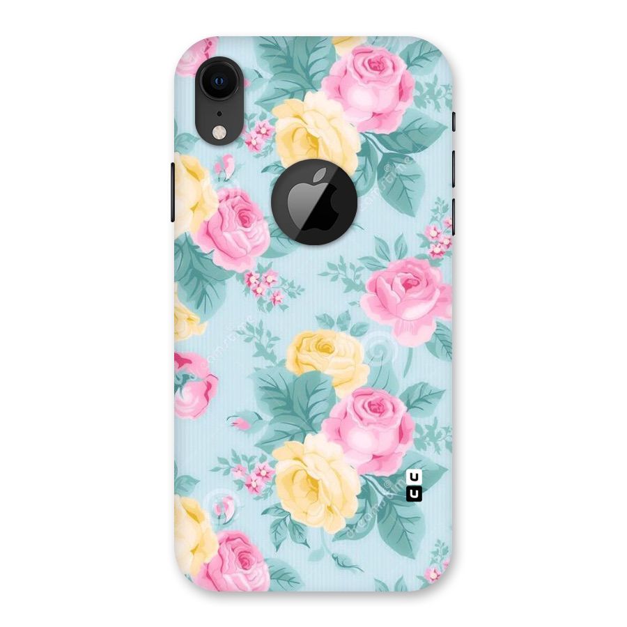 Vintage Pastels Back Case for iPhone XR Logo Cut